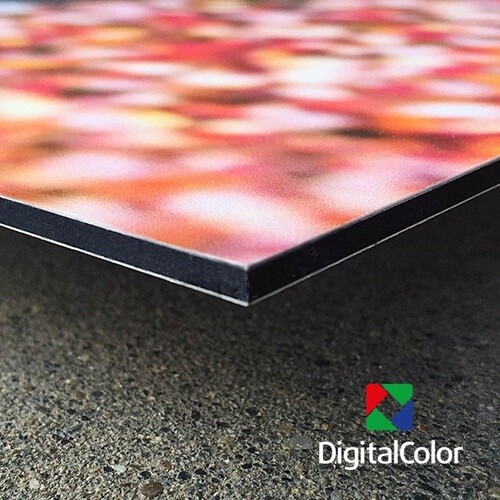 Detail UV tisk na desce Dibond 3mm 0.30mm (bílá - bílá)